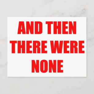 En toen was er niets briefkaart