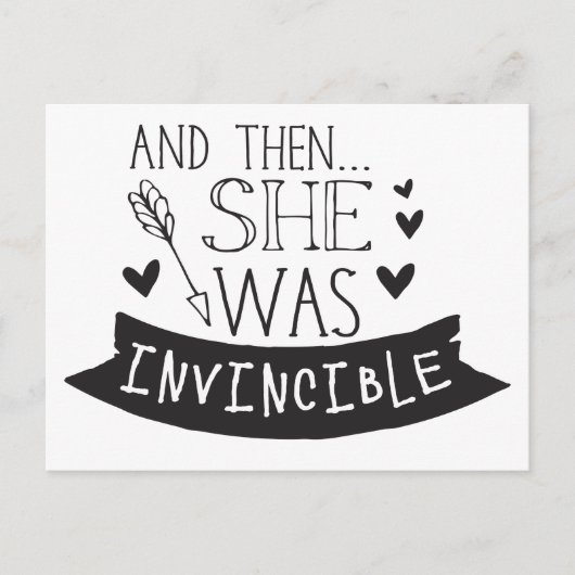 en toen was ze onoverwinnelijk briefkaart (Voorkant)