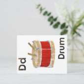 En - trommel briefkaart (Staand voorkant)