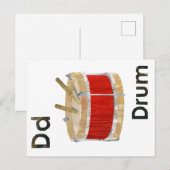 En - trommel briefkaart (Voorkant / Achterkant)