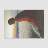 En ung Kvinde Betragter et Sankthansbål Tissuepapier (Voorkant)