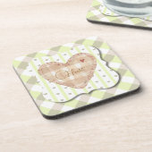  en uniek hartpatroon dat Tartan schaduwt Bier Onderzetter (Linkerzijde)