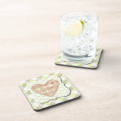  en uniek hartpatroon dat Tartan schaduwt Bier Onderzetter (Rechterzijde)