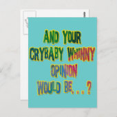 EN UW KRIBABY WAAROM HET ADVIES ZOU ZIJN BRIEFKAART (Voorkant / Achterkant)