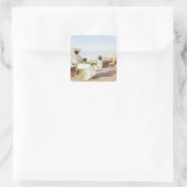 En vakantie vierkante sticker (Tas)