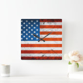  en vernederende Amerikaanse vlag Vierkante Klok (Huis)