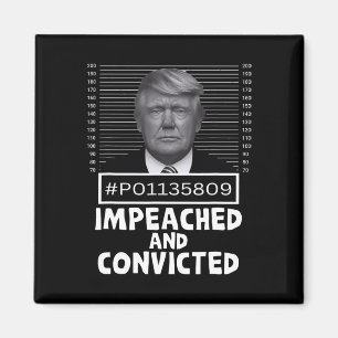 En veroordeelde misdadiger 45 Grappige Anti Trump  Magneet