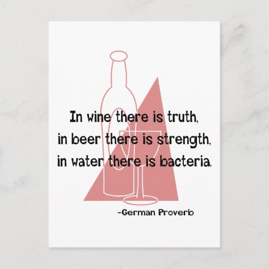 En Vino Veritas-retro Briefkaart (Voorkant)