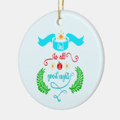 En voor een goede nacht Kerstmis, Typografie, ZSG Keramisch Ornament (Links)