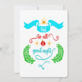 En voor iedereen een goede nacht Kersttypografie Kaart (Voorkant)