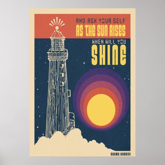 en vraag je zelf als de zon opkomt poster (Voorkant)