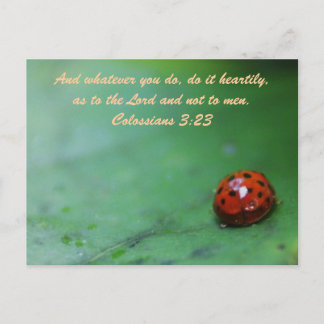 En wat u ook doet, doe het van harte, als tot de H Briefkaart