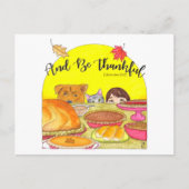 En wees dankbaar Inspirerend Briefkaart (Voorkant)