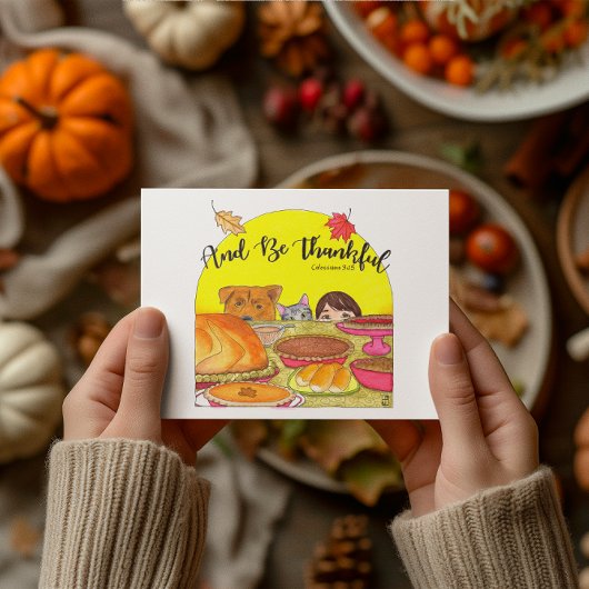 En wees dankbaar Inspirerend Briefkaart