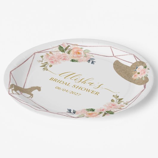 En ze gaan naar het altaar! Bruids douche Papieren Bordje (Gekanteld)