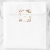 En ze gaan naar het altaar! Bruidsfeest Vierkante Sticker (Tas)