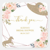 En ze gaan naar het altaar! Bruidsfeest Vierkante Sticker (Voorkant)