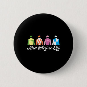 En ze hebben een paardenrace derby dag ronde button 5,7 cm