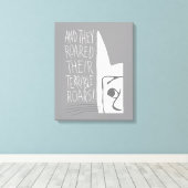 En ze hebben hun verschrikkelijke roeren gerooid. canvas afdruk (Insitu (Houten vloer))