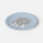 En ze hebben hun verschrikkelijke roeren gerooid. papieren bordje (Gekanteld)