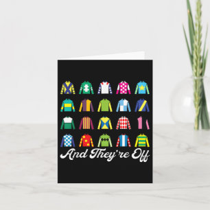 En ze hebben paardenrennen Derby Day Funny Silks Kaart