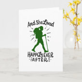 En ze leefde gelukkig na het wandelen kaart (Gele Bloem)