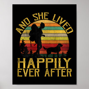 En ze leefde nog lang en gelukkig Kamperen Wandele Poster