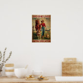 En ze leefde nog lang en gelukkig na de thuisdecor poster (Keuken)