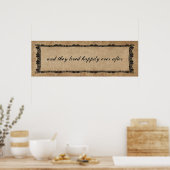 En ze leefden altijd goed na elkaar poster (Keuken)