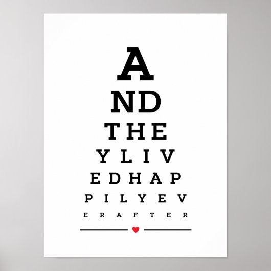 En ze leefden gelukkig vol na de ooggrafiek poster (Voorkant)