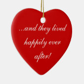 ...en ze leefden nog lang en gelukkig ! keramisch ornament (Rechts)
