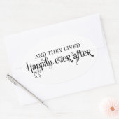 En ze leefden nog lang en gelukkig na de ovale sti sticker (Envelop)