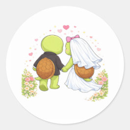En ze leefden nog lang en gelukkig ronde sticker