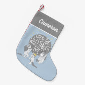 En ze rozen | Jouw namen toevoegen Kleine Kerstsok (Voorkant (Hangend))