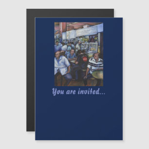 En... ze trouwde met de postbode magnetische uitnodiging