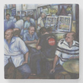 En... ze trouwde met de postbode, Singapore Stenen Onderzetter (Voorkant)