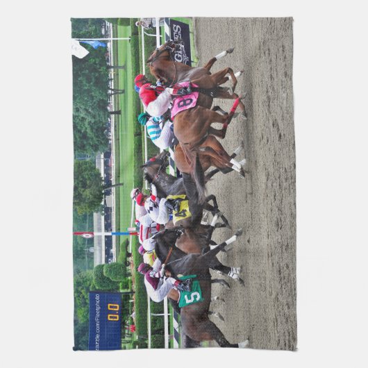 En ze zijn weg bij Saratoga Theedoek (Verticaal)