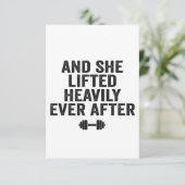 En ze zweette ooit zwaar na grappige fitness bedankkaart (Staand voorkant)