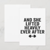 En ze zweette ooit zwaar na grappige fitness bedankkaart (Voorkant / Achterkant)