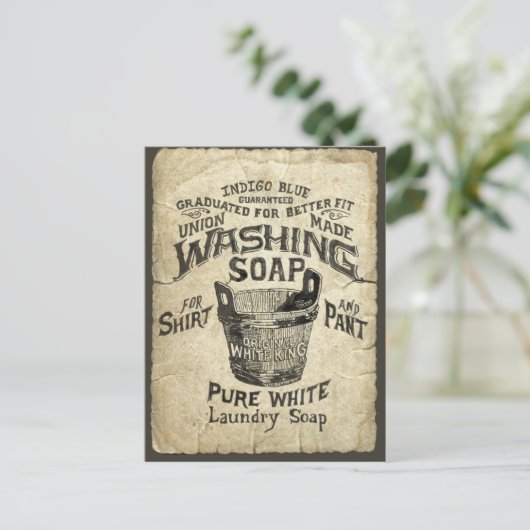 en zeep briefkaart (Staand voorkant)