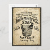 en zeep briefkaart (Voorkant / Achterkant)