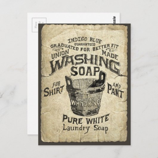 en zeep briefkaart (Voorkant / Achterkant)