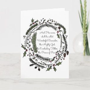 En Zijn Naam zal Kerstkaart worden genoemd Feestdagen Kaart