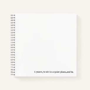 "...en zijn." Specialty Spiral Poetry Journal Notitieboek