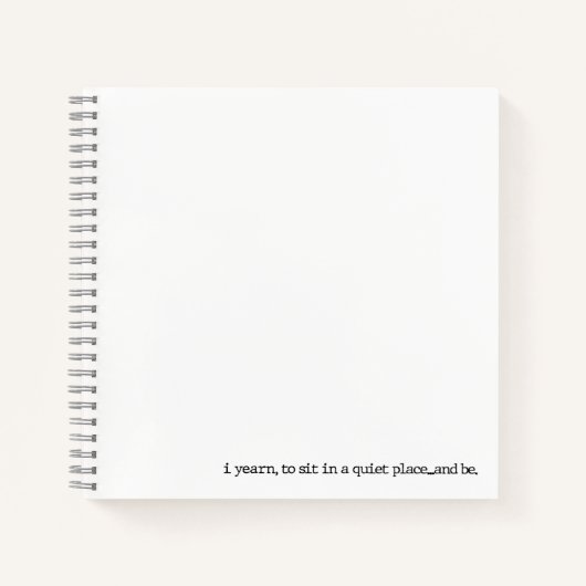 "...en zijn." Specialty Spiral Poetry Journal Notitieboek (Voorkant)