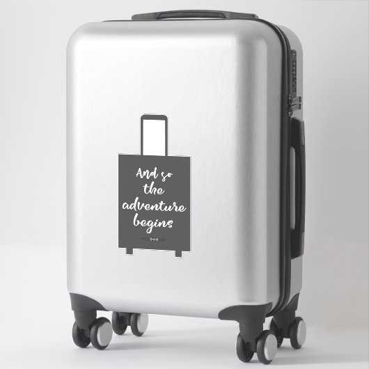 En zo begint het avontuur aan leuke koffer sticker (Koffer)