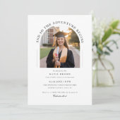 En zo begint het avontuur Afstudeerder Party Arch  Kaart (Staand voorkant)