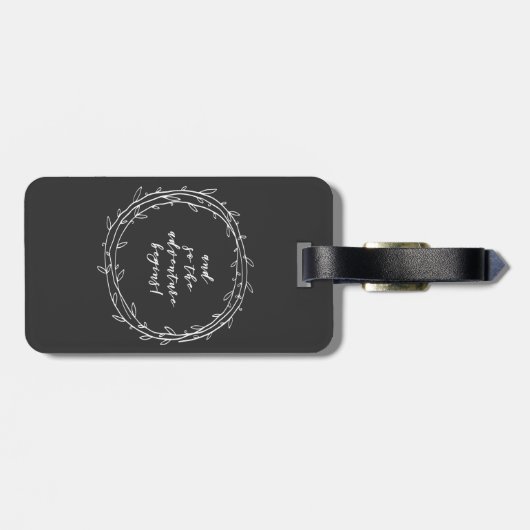 En zo begint het avontuur - Handgeschreven manuscr Bagagelabel (Achterkant horizontaal)