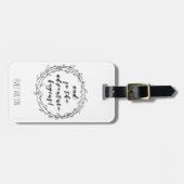 En zo begint het avontuur - handgeschreven Manuscr Bagagelabel (Voorkant horizontaal)