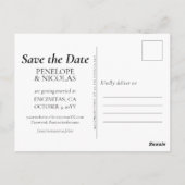 En zo begint het avontuur het datum Briefkaart te (Achterkant)